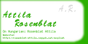 attila rosenblat business card